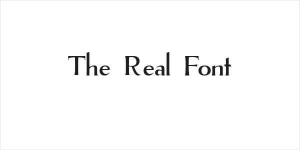 The Real Font Logo