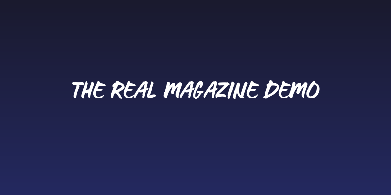 The Real Magazine Demo Social Header