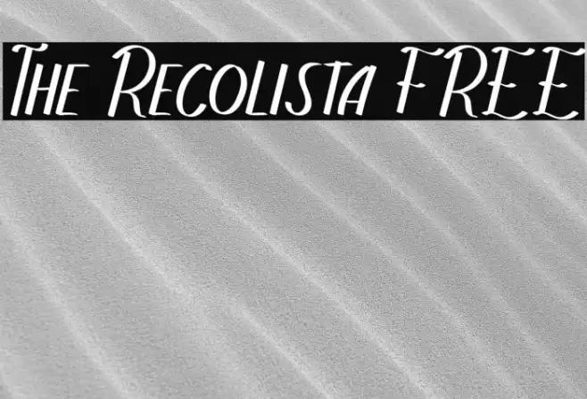 The Recolista FREE Font examples