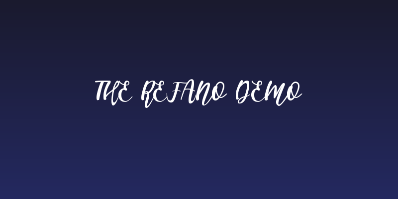 The Refano DEMO Social Header