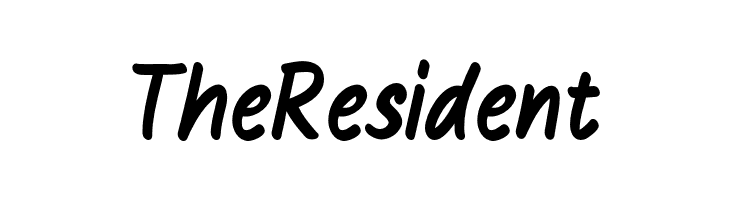 The Resident  Frei Schriftart Herunterladen