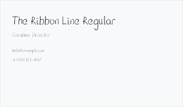The Ribbon Line Regular Business Card