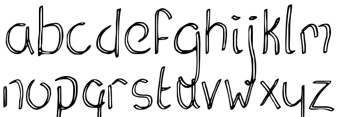 The Ribbon Line Regular Font LOWERCASE