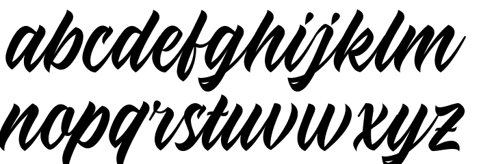 The Rich Family Font LOWERCASE