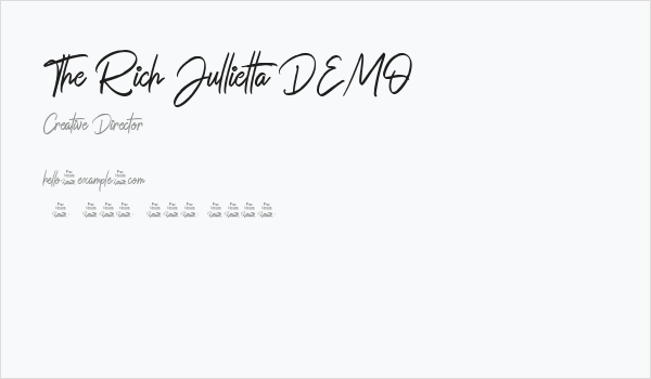 The Rich Jullietta DEMO Business Card