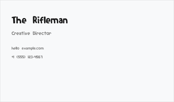 The Rifleman Business Card