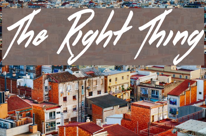 The Right Thing Font examples
