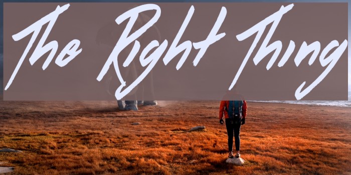 The Right Thing Font examples