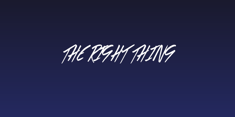 The Right Thing Social Header