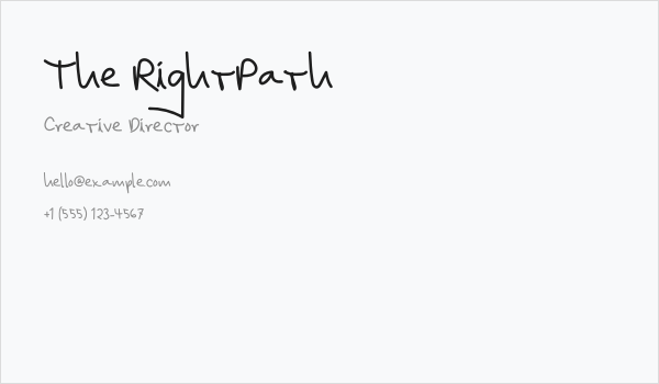 The RightPath Business Card