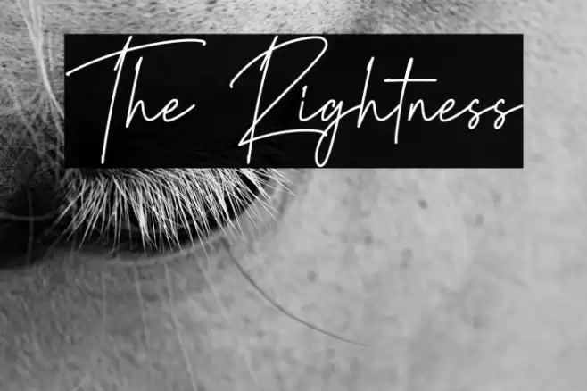 The Rightness Font examples