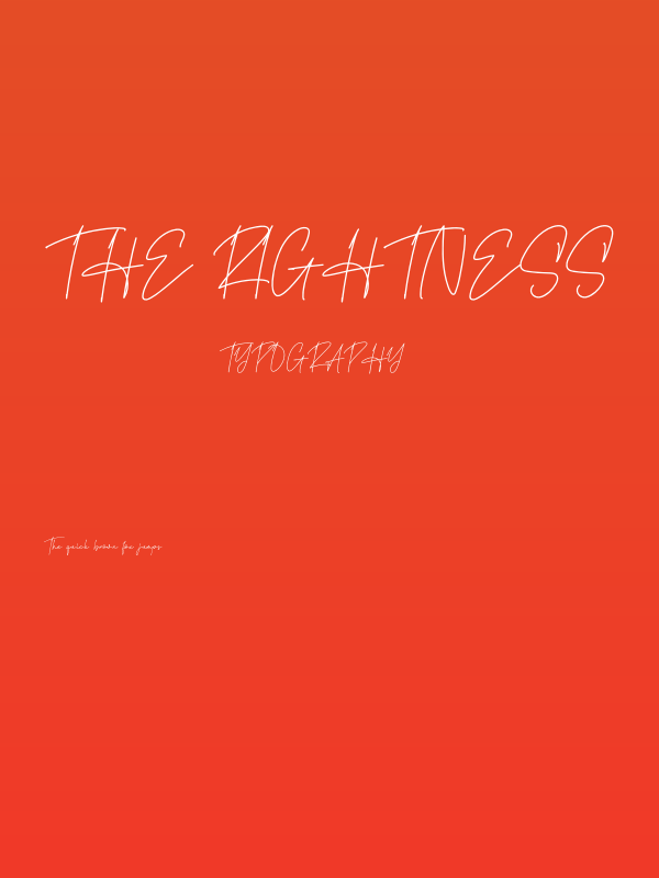 The Rightness Poster