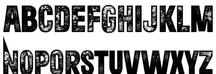 The Rivened Font LOWERCASE