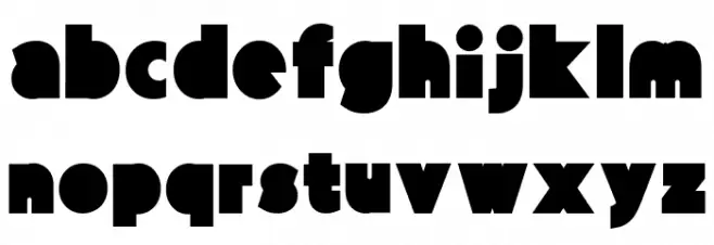 The Rock फ़ॉन्ट लोअरकेस