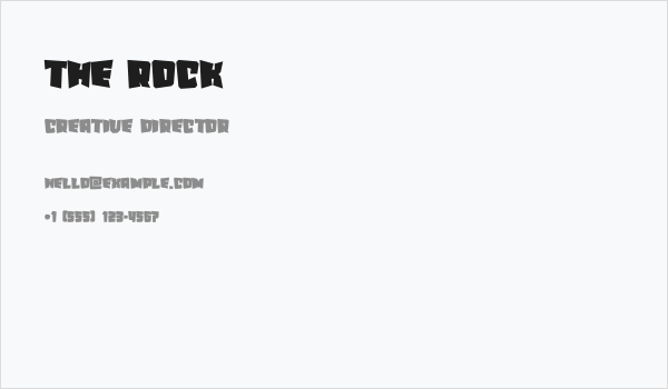 The Rock Business Card