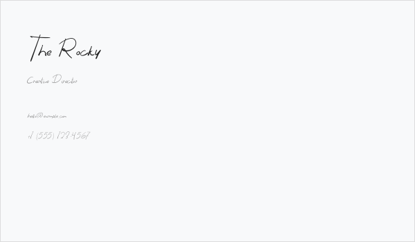 The Rocky Business Card