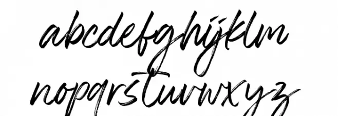The Roletta Schriftart Kleinbuchstaben