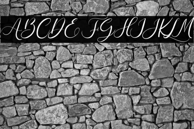 The Romance Font examples