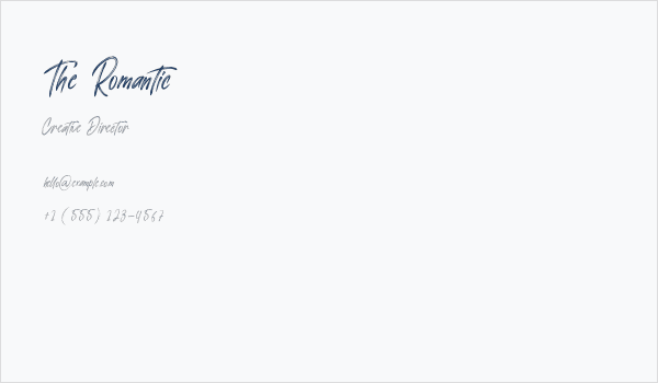 The Romantic Business Card