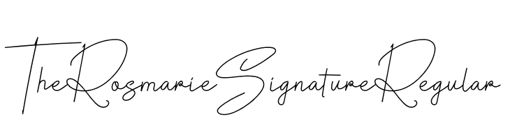 The Rosmarie Signature Regular  font caratteri gratis
