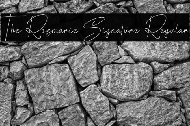 The Rosmarie Signature Regular Font examples