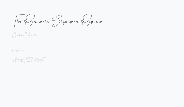 The Rosmarie Signature Regular Business Card
