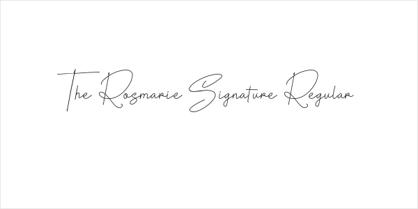 The Rosmarie Signature Regular Logo