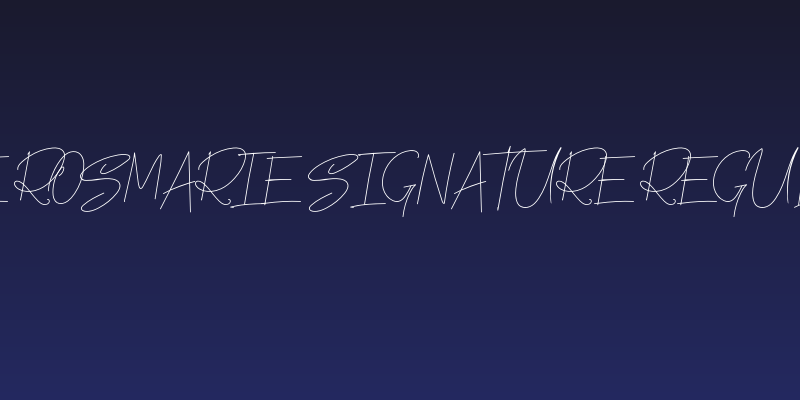 The Rosmarie Signature Regular Social Header