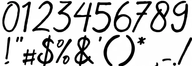The Roughsy Font OTHER CHARS