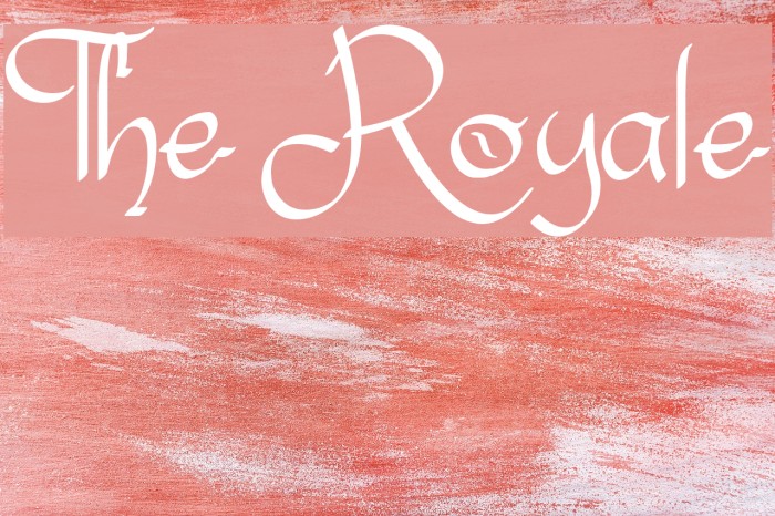 The Royale Font examples