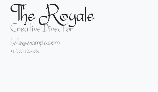 The Royale Business Card