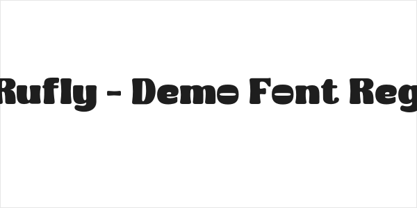 The Rufly - Demo Font Regular Logo