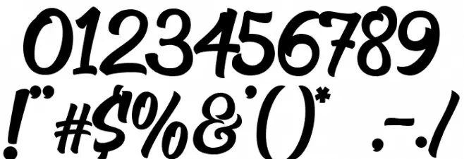 The Rughton Script Font OTHER CHARS