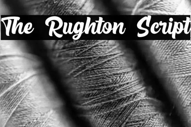The Rughton Script Font examples