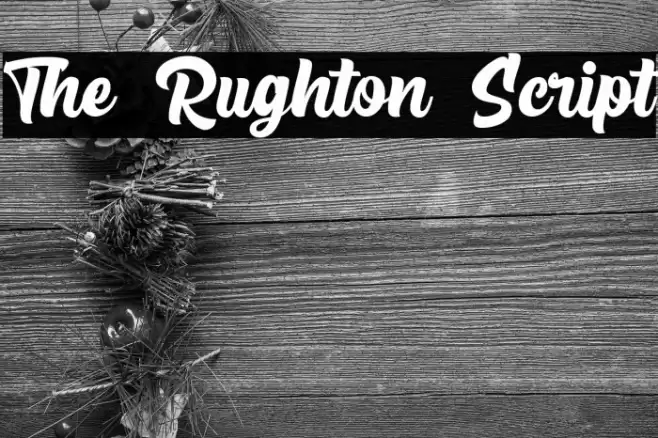 The Rughton Script Font examples