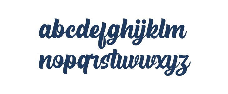 The Rughton Script Lowercase