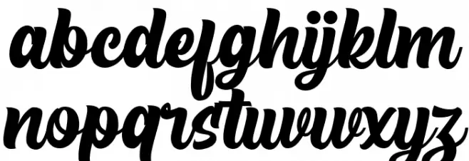 The Rughton Script Шрифта строчной