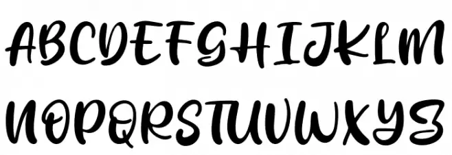 The Sally Font UPPERCASE