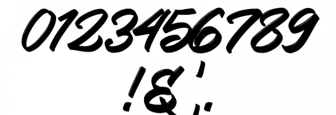 The Saxibrush Font OTHER CHARS