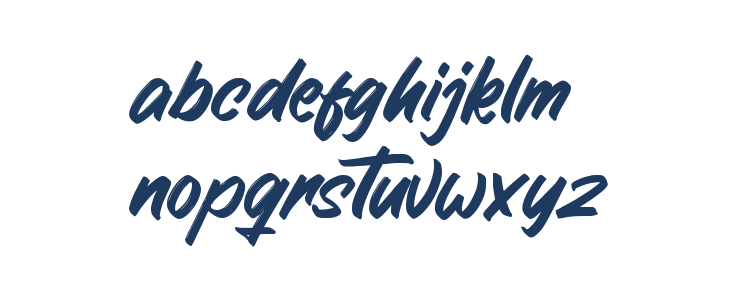 The Saxibrush Lowercase