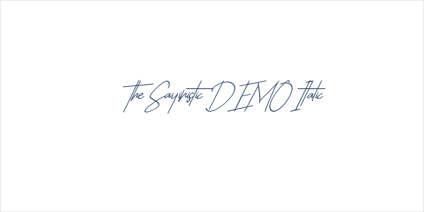The Sayinistic DEMO Italic Logo