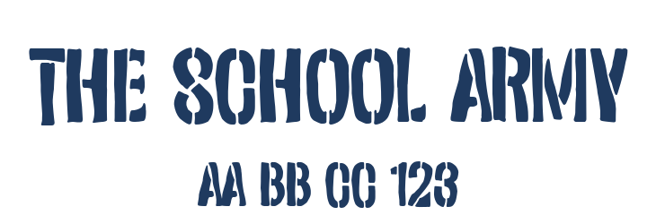 The School Army Font Preview