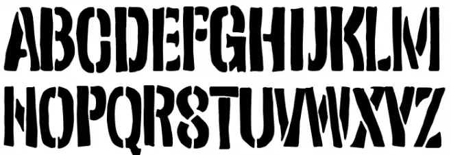 The School Army 字体 大写