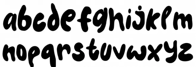 The Scratches Regular Font LOWERCASE