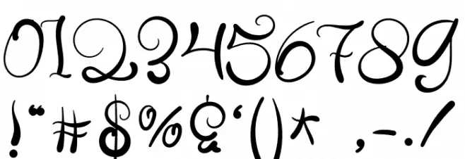 The Script Font OTHER CHARS