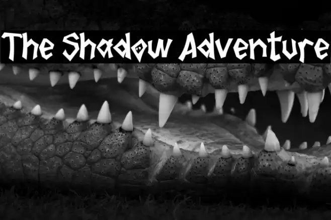 The Shadow Adventure Font examples
