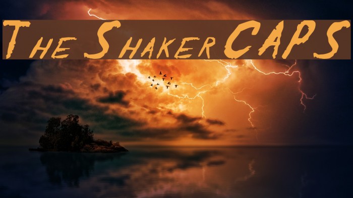 The Shaker CAPS Font examples