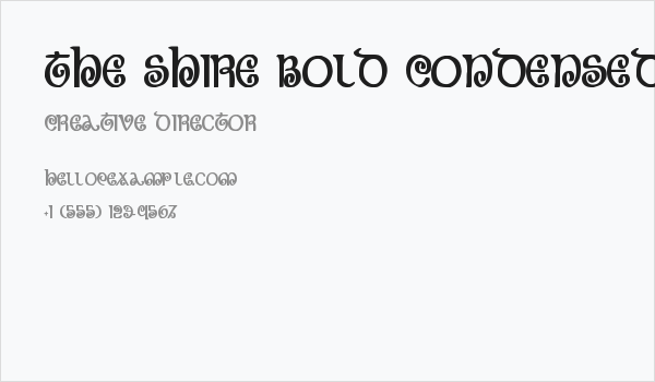 The Shire Bold Condensed Business Card