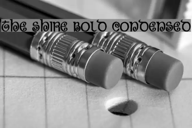 The Shire Bold Condensed Font examples