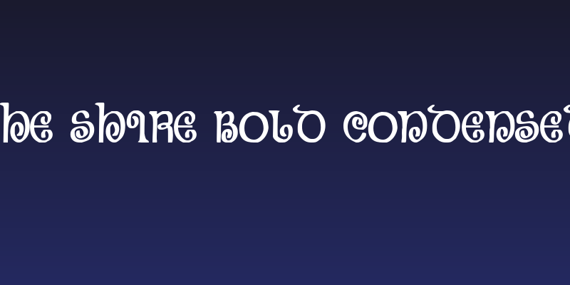 The Shire Bold Condensed Social Header